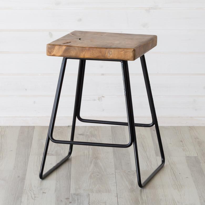 スツール 椅子 木製 おしゃれ 玄関スツール カウンターチェア アイアン
