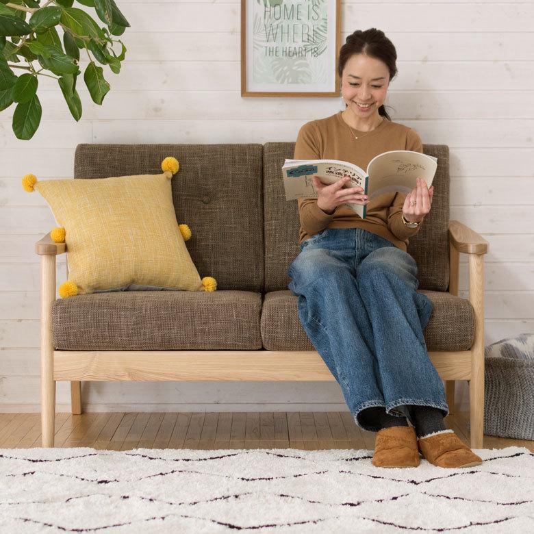 ソファ 2人掛け 肘掛け ひじ掛け アームソファ ローソファ 肘置き付き