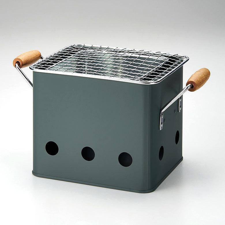 バーベキュー コンロ ストーブ W28.5cm D15cm H15.5cm スチール