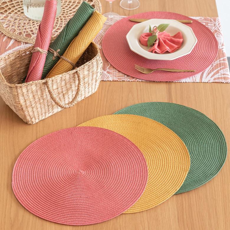 ELEMENTS ランチョンマット 4枚セット おしゃれ テーブルウェア 水洗い