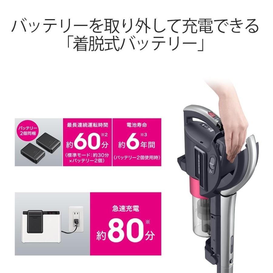 POWER CYCLONE シャープ SHARP EC-SX530-P コードレスサイクロン掃除機