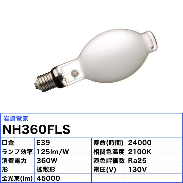 岩崎電気 「送料無料」岩崎 NH360FLS ナトリウムランプ 360W 拡散形