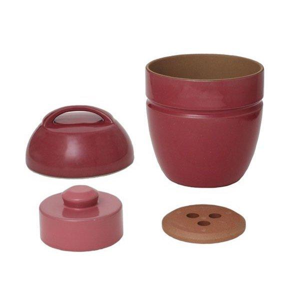 幸局 ピンク（菜漬器）（漬物レシピ本付き）（浅漬け名人の大型タイプ