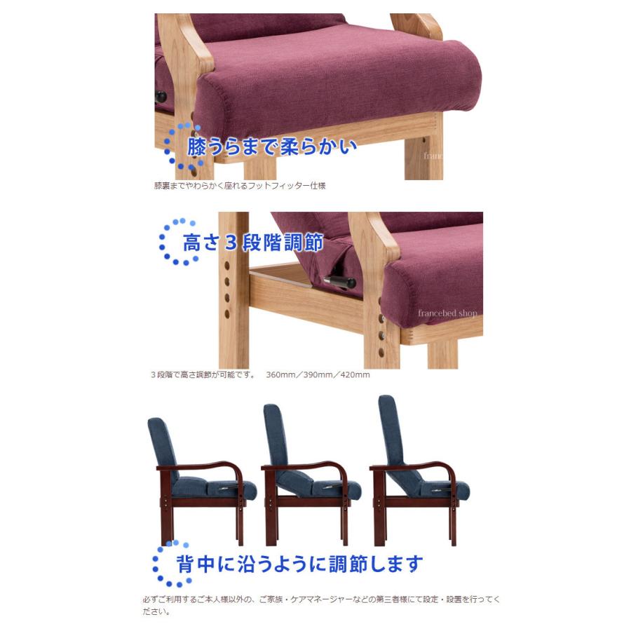 フランスベッド（FRANCEBED） 円背サポートチェア ENN/ENN-02BR/BL