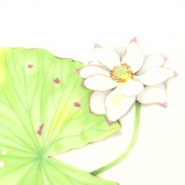 エルメス HERMES ナイルの庭 お皿 蓮柄 陶器 ホワイト グリーン 食器