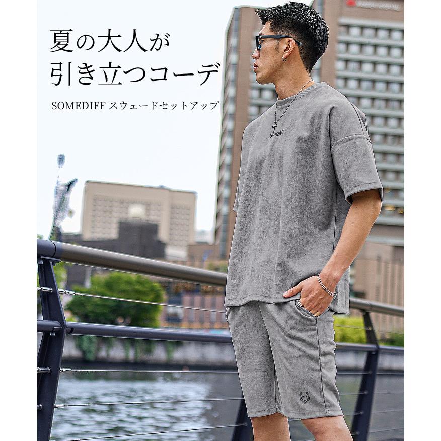 SOMEDIFF（サムディフ） セットアップ メンズ ハーフパンツ オーバー