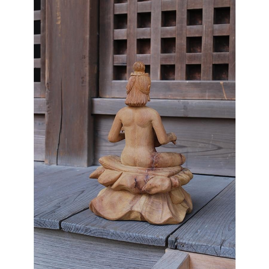 受注生産】七福神の琵琶弁財天座像（弁才天 財宝神 裸体弁天 妙音