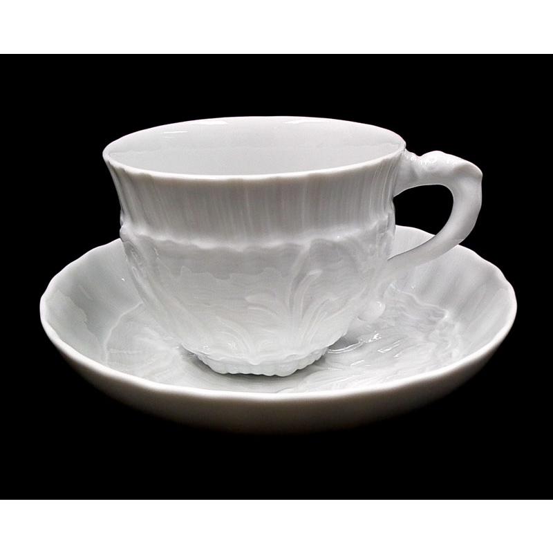マイセン マイセン白磁 スワンサービス白磁 モカカップアンドソーサー