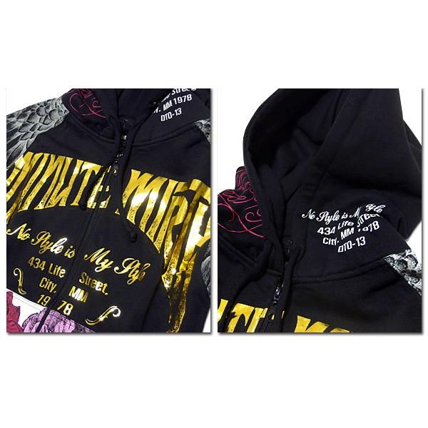 ジップパーカー メンズ ストリート 派手 厚手 スカル 大きいサイズ