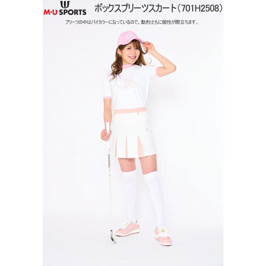 MUスポーツ ミエコ ウエサコ ボックスプリーツスカート 4WAYストレッチ