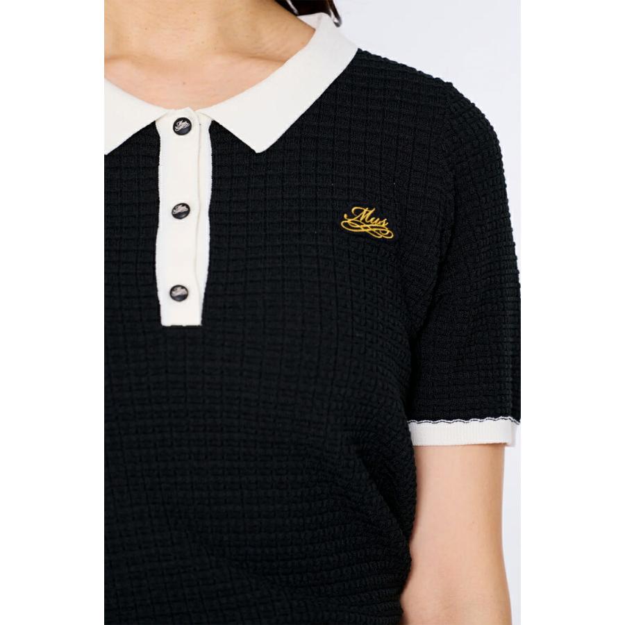 MUスポーツ ミエコ ウエサコ 半袖ニットワンピ オーガニックコットン