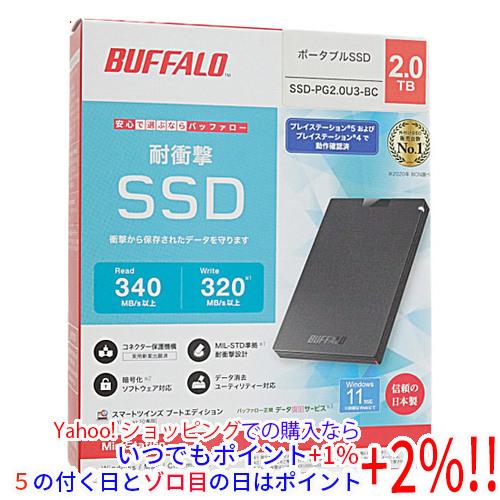 BUFFALO（バッファロー） 外付けSSD SSD-PG2.0U3-BC 2TB ブラック