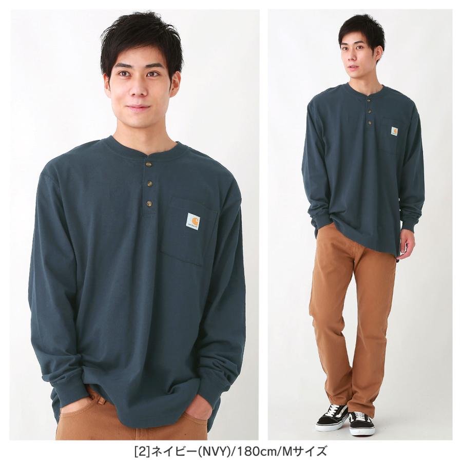 Carhartt（カーハート） Tシャツ メンズ 長袖 ヘビーウェイト ヘンリー