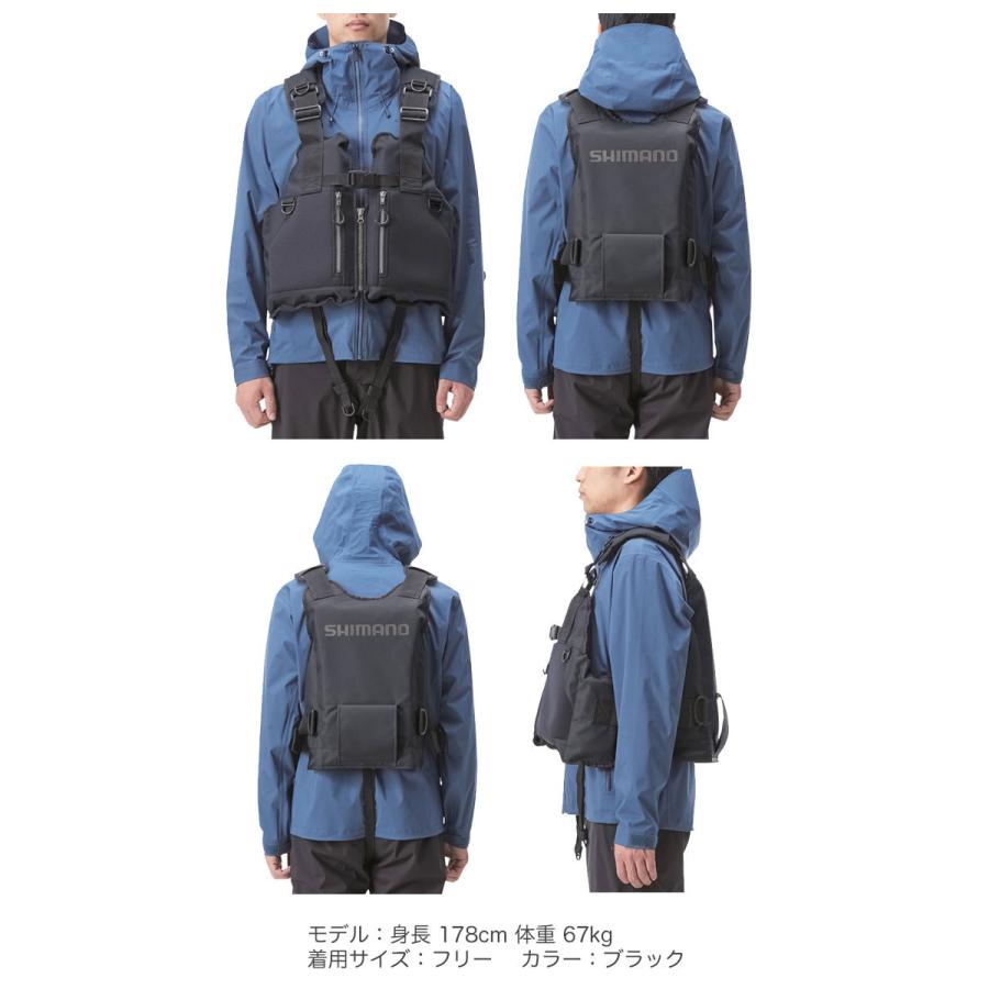 シマノ（SHIMANO） ロックショアベスト VF-029U (カラー：ブラック