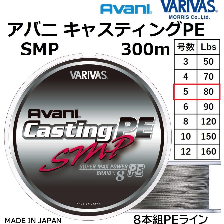 VARIVAS（バリバス） アバニ キャスティングPE SMP 300m 5号 80Lbs