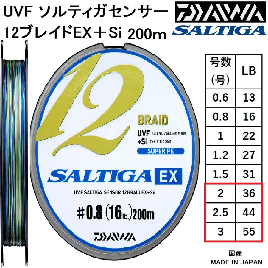 DAIWA（ダイワ） UVF ソルティガセンサー 12ブレイドEX＋Si 200m 2