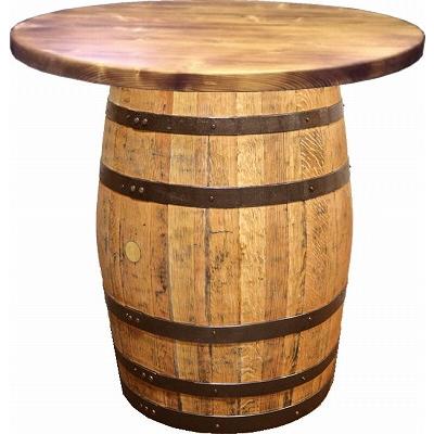 ウイスキー樽テーブル シンプルタイプ（天板1000φ）（ナチュラル