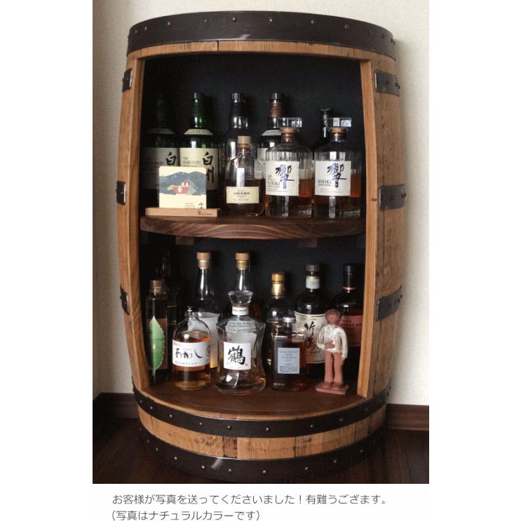 ウイスキーボトル収納用オープンラック（1/2カット）（背面カット・壁