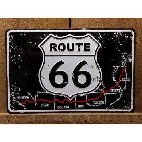ルート66 ROUTE66 HISTORIC AMERICA'S HIGH WAY【ミニサイズ・ブリキ