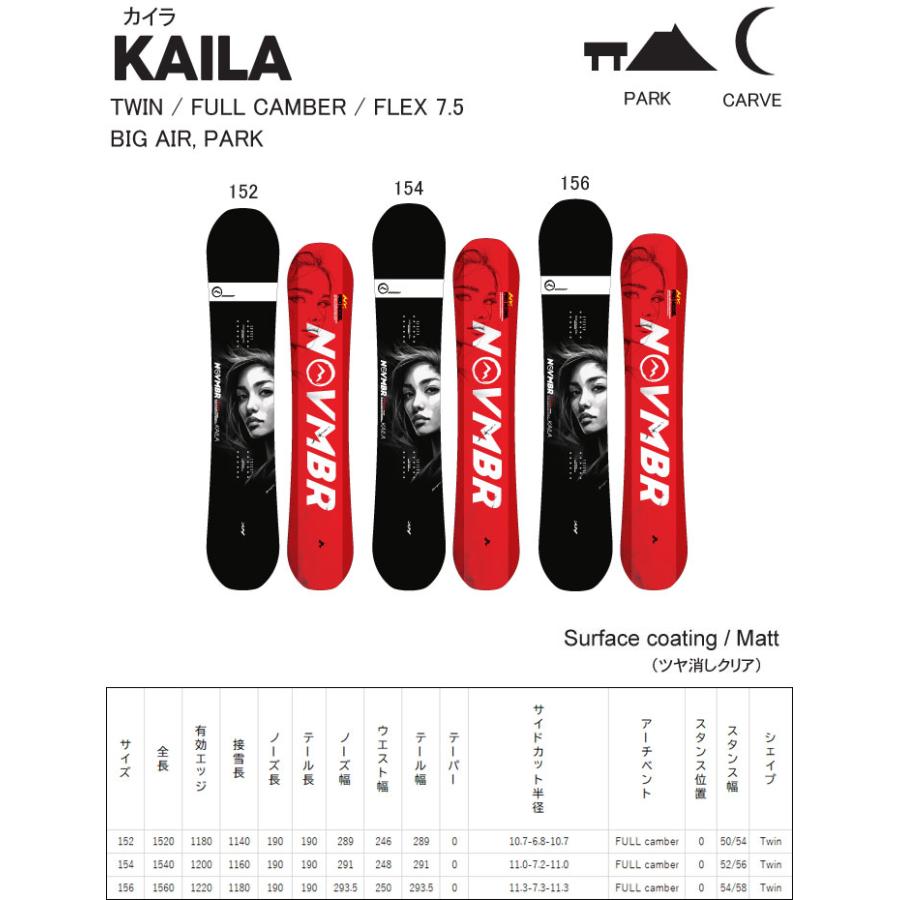 NOVEMBER（ノベンバー） 25-26 スノーボード NOVEMBER KAILA カイラ