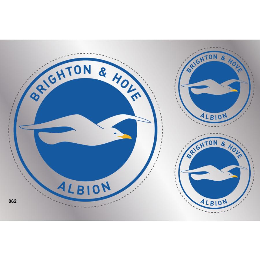 ブライトン&ホーヴ・アルビオンFC シルバーステッカー3枚SET〔sts062