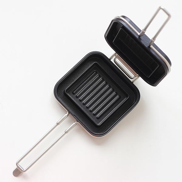 家事問屋 ホットパン レシピブック付き（ホットサンド 朝食 デザート