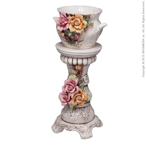 アンティーク調 輸入雑貨 ヴェローナ アクセサリーズ 陶製コラムポット