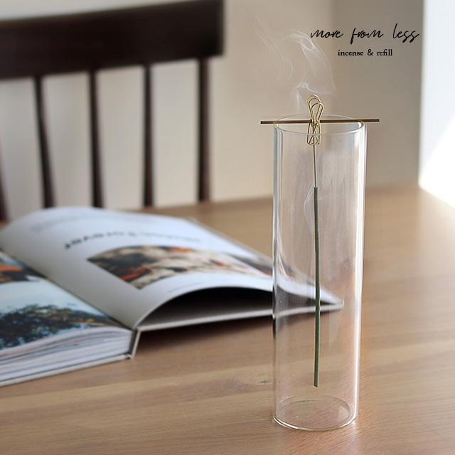more from less お香＆香立てセット IN-03(お香立て ガラス おしゃれ