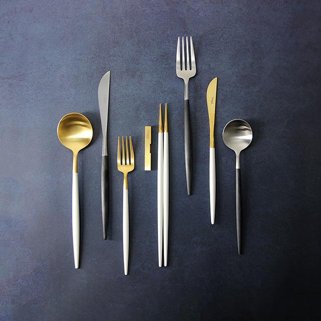 Cutipol（クチポール） Cutipol GOA ゴア ブラック 箸＋箸置きセット