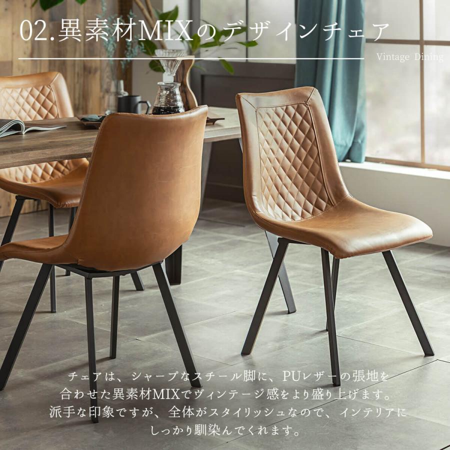 ダイニングチェア ダイニングチェアー 2脚セット 2脚 レトロ 西海岸
