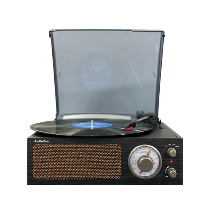 昭和レトロ簡単コンパクトレコードプレーヤー DS-218RC カセットテープ