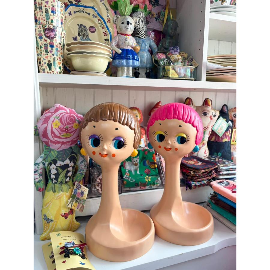 アメリカン レトロ レトロ ツイッギー風 ヘッドマネキン ディスプレイ