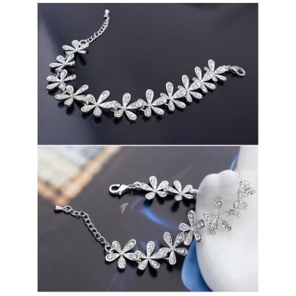 ブレスレット 花 フラワー ラインストーン ボヘミアン ヴィンテージ風