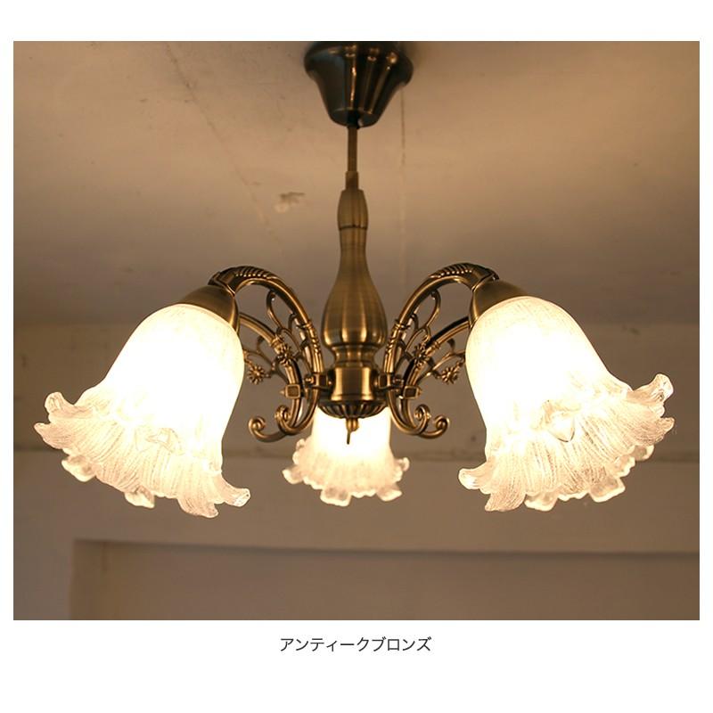 シャンデリア ラ・ヴェリテ 5灯 アンティーク ホワイトブラッシュ