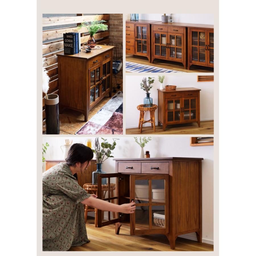 東谷 キャビネット 木製 幅80 おしゃれ キッチン収納 リビング収納