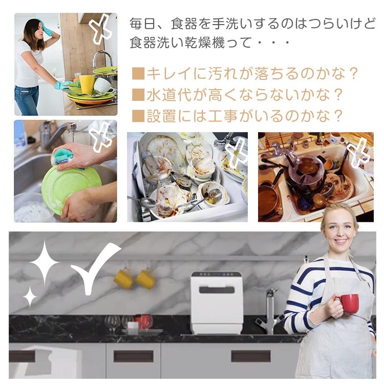 食洗器 食器洗い乾燥機 小型 工事不要 卓上型 食器洗浄機 給水 タンク