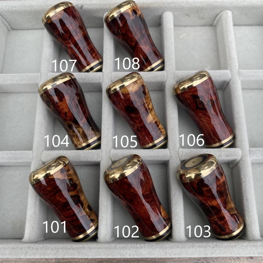 FHF ハンドルノブ 花梨 丸形 SSランク以上 上杢花梨紅白瘤 単色瘤混合