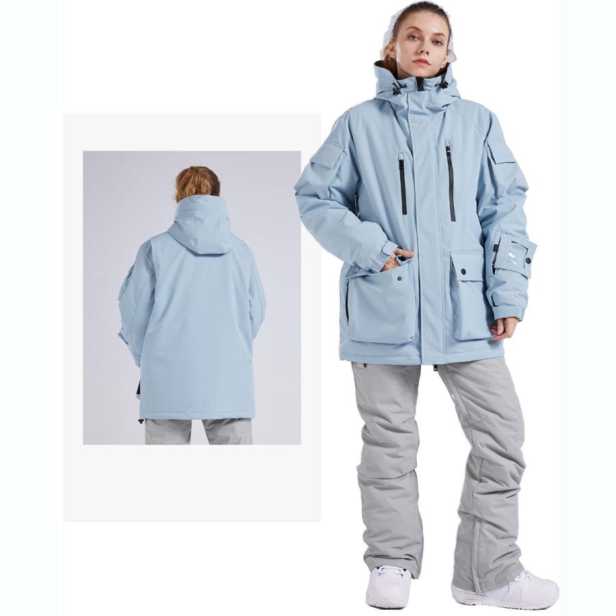 スノーボードウェア スキーウェア レディース メンズ 上下セット ユニ