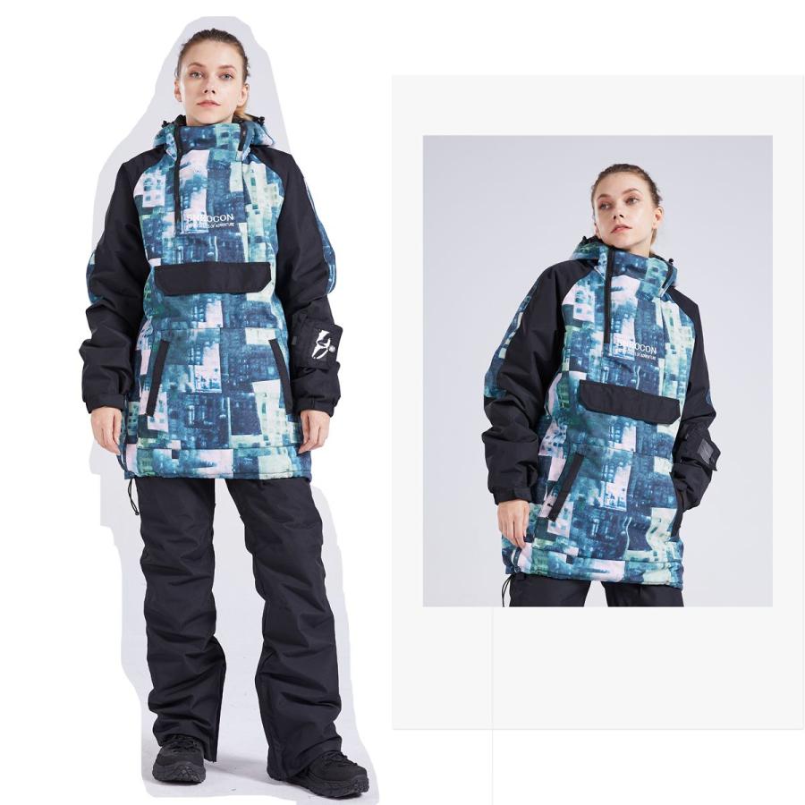 スノーボードウェア スキーウェア レディース メンズ 上下セット ユニ
