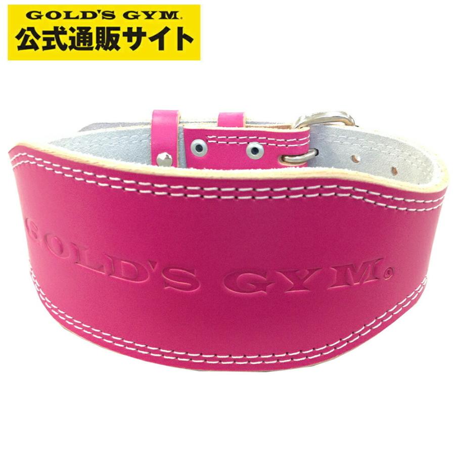 ゴールドジム（GOLD'S GYM） EXレザーベルト G3325 ピンク レディース