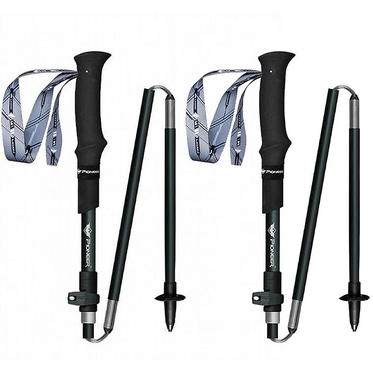 トレッキングポール 折りたたみ式 2本セット カーボン アルミ製 超軽量
