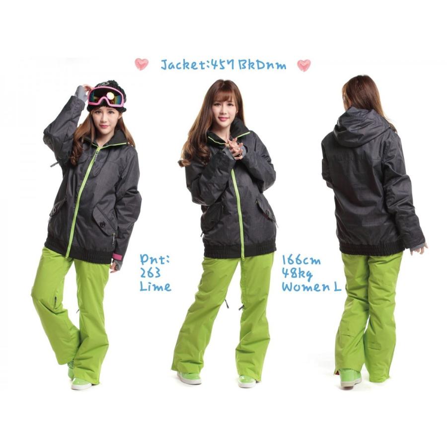 スノーボードウェア スキーウェア レディース 上下セット デニム