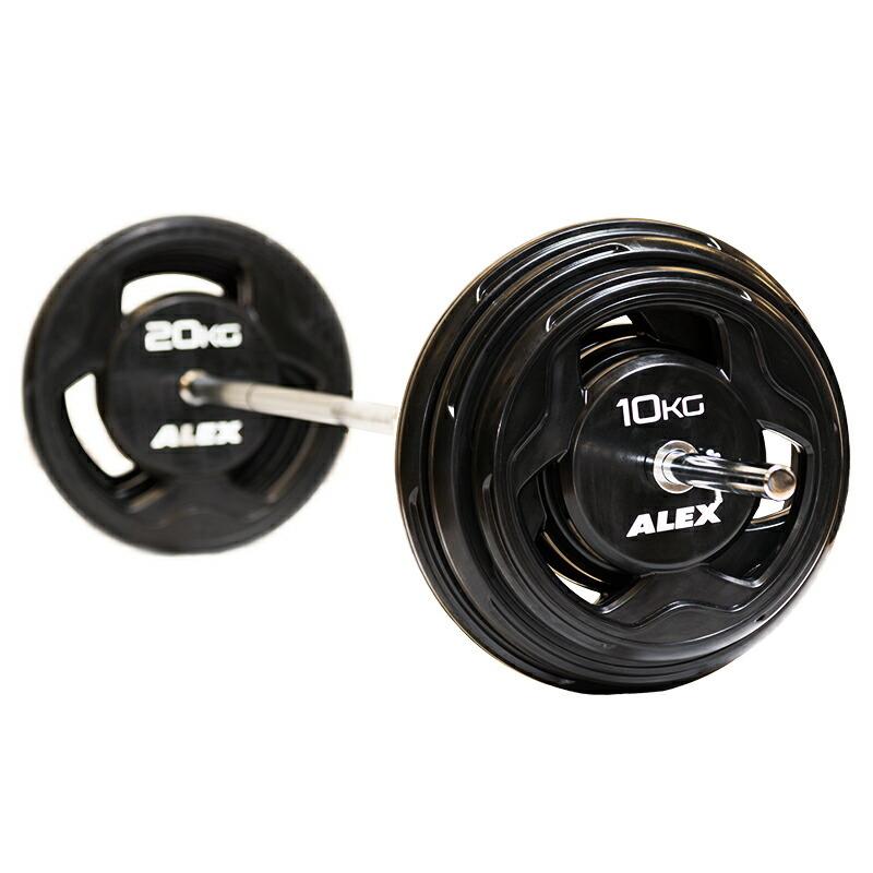 ALEX社製 BPRラバープレート 20kg BPR-20 Φ28mmバーベルプレート