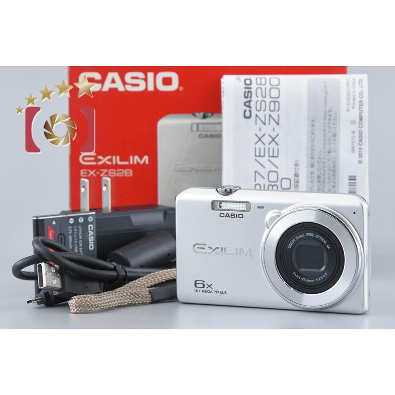 CASIO（カシオ） 【中古】CASIO EXILIM EX-ZS28 シルバー コンパクト