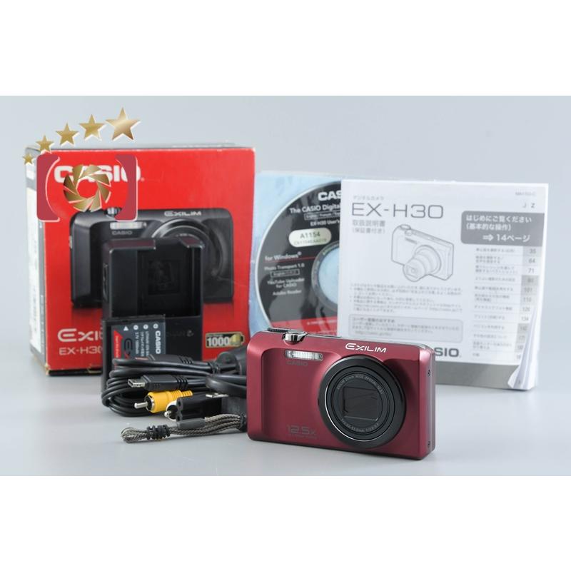 EXILIM 【中古】Casio カシオ EX-H30 レッド コンパクトデジタルカメラ