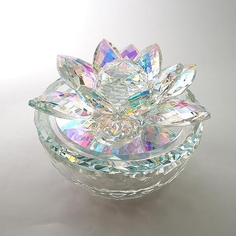 クリスタル サンキャッチャー 天然石 水晶 さざれ石 3点セット 蓮の花