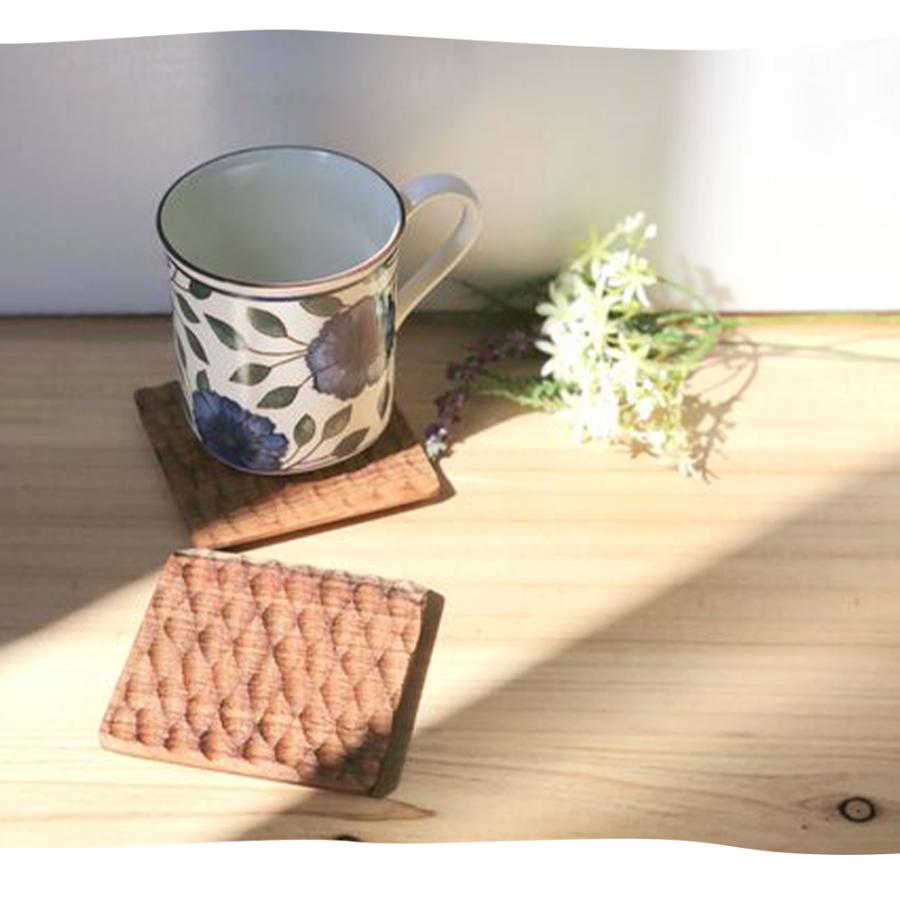コースター 木製 ウッドコースター 北欧 おしゃれ かわいい 茶托 茶