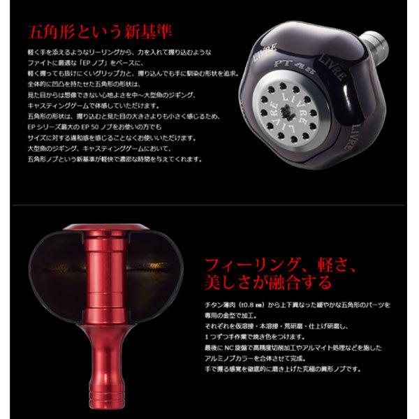 リブレ PT48 ハンドルノブ ダイワL用 1個 ファイヤー+チタンC 爆買