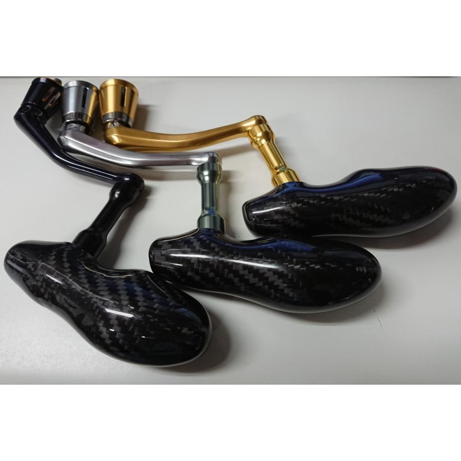 未使用品】カーボン ハンドルノブ シルバー (1) シマノ Bタイプ対応