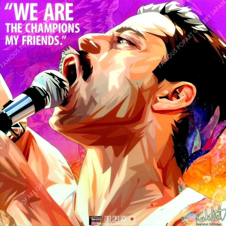 QUEEN フレディマーキュリー フォトフレーム ポスター アート パネル